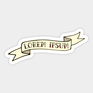 Lorem Ipsum Tattoo Flash for Graphic Designers Sticker